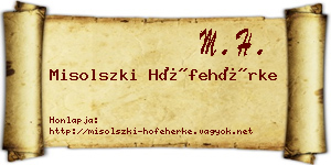 Misolszki Hófehérke névjegykártya